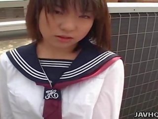 Japanese young teenager sucks cock Uncensored