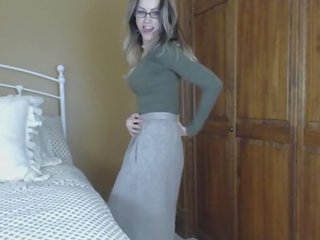 Attractive teacher goes into mov for her young man on Skype